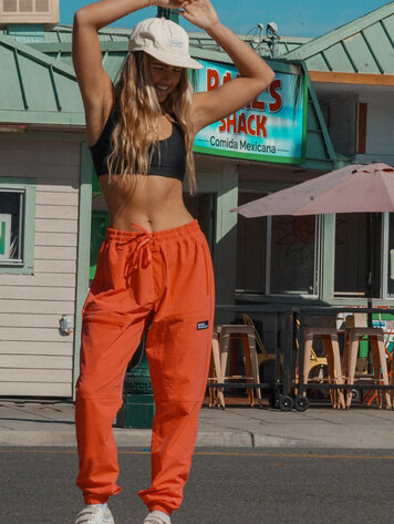 Notice the reckless VAGABOND HIKING PANTS ORANGE