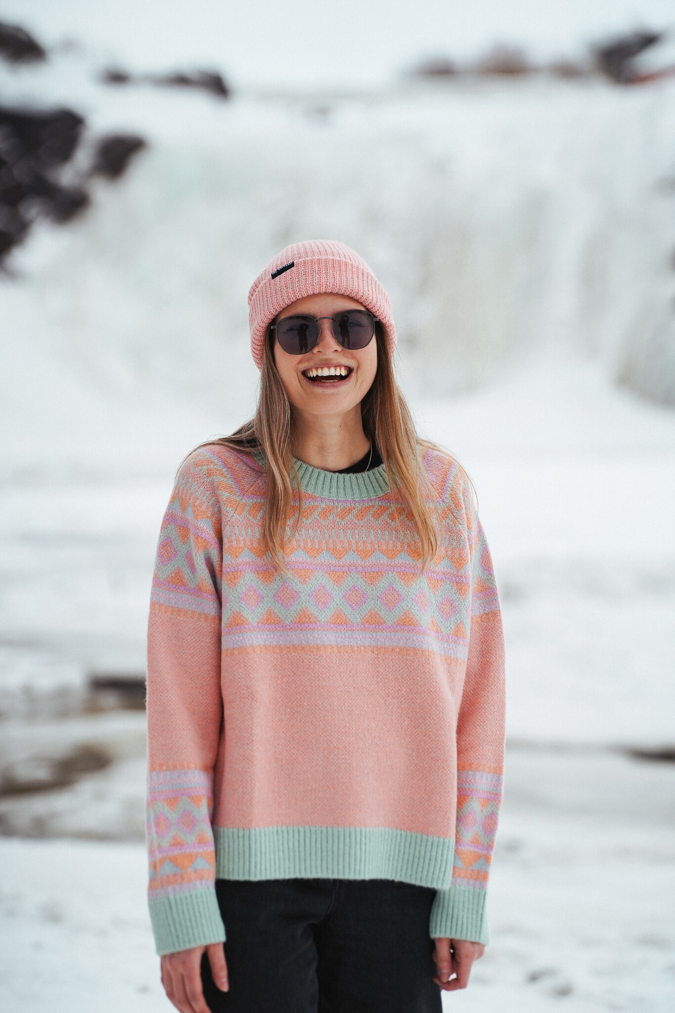 Notice the reckless ROAD TO BAJA SWEATER PINK