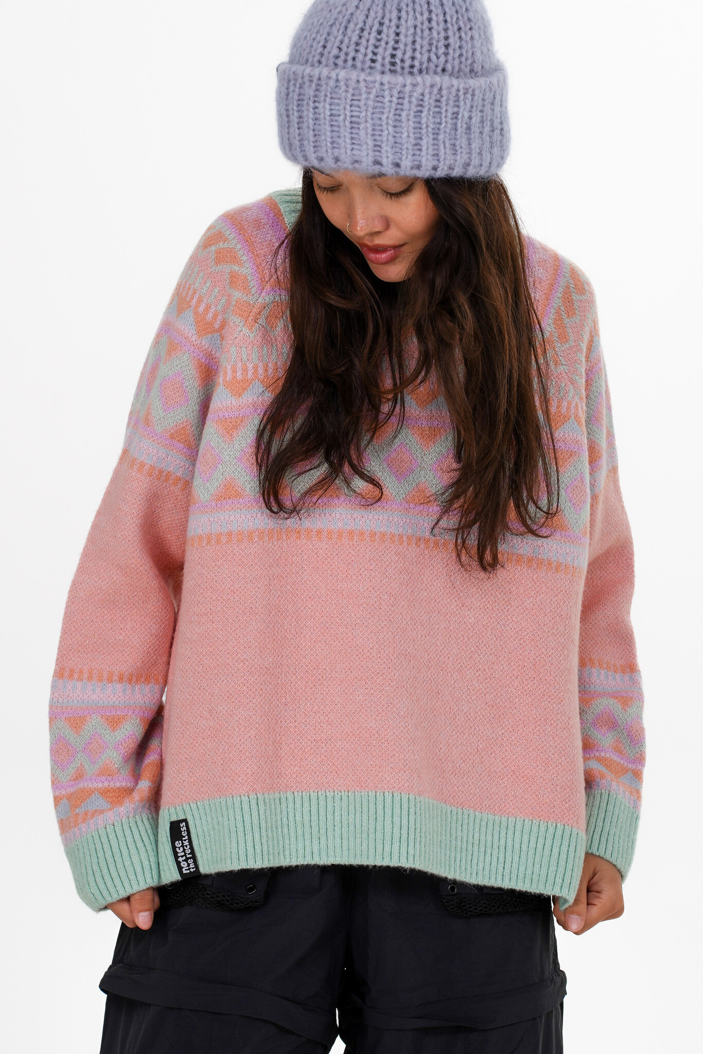 Notice the reckless ROAD TO BAJA SWEATER PINK