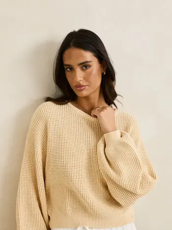 Rhythm WOMEN'S CLASSIC KNIT JUMPER BUTTER
