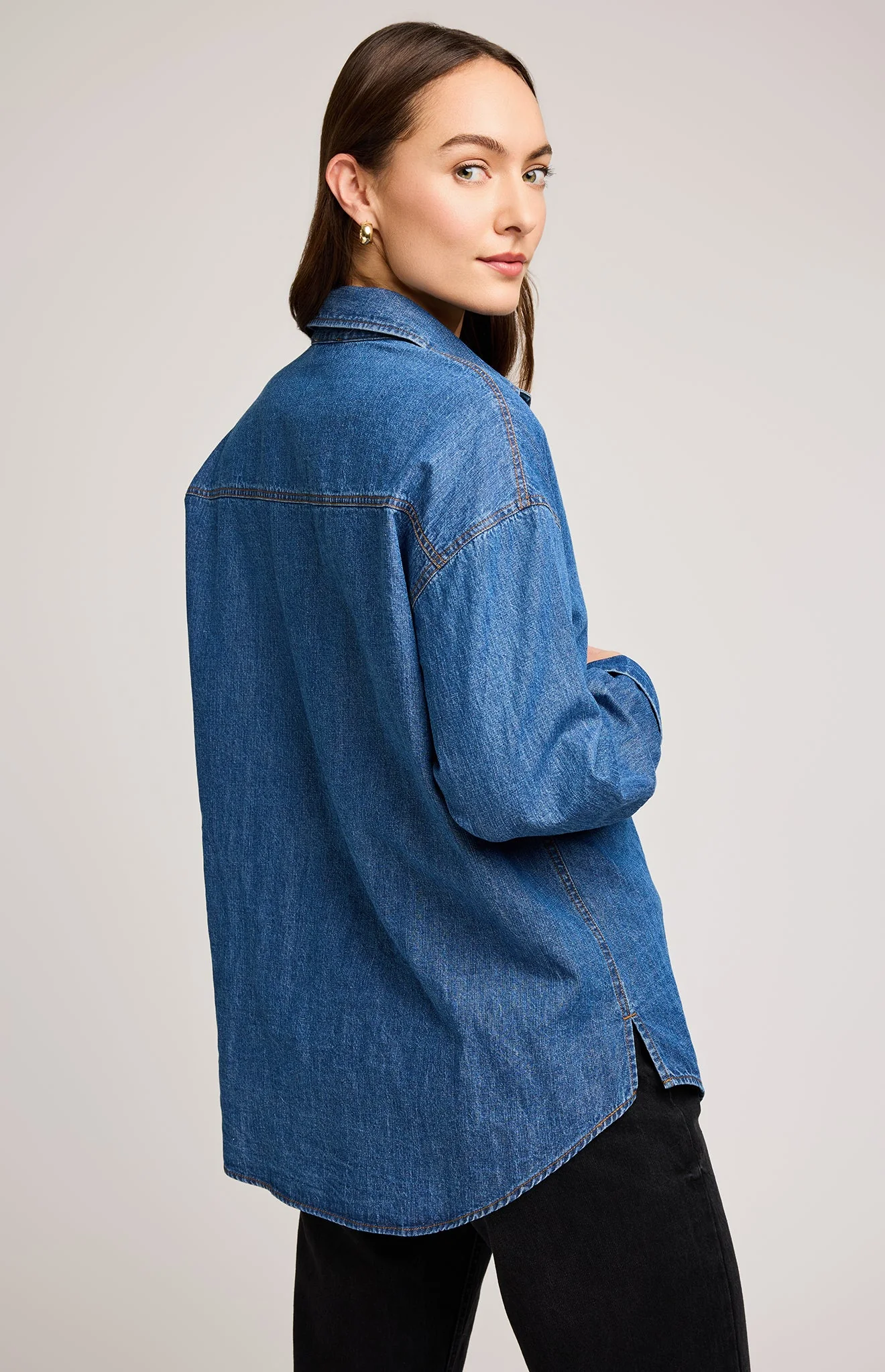 Gentle fawn WHITNEY DENIM BUTTON DOWN SHIRT