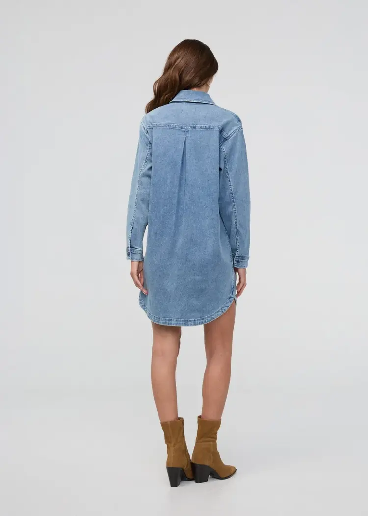 Du/er WOMEN'S PERFORMANCE DENIM LITE SHIRT DRESS