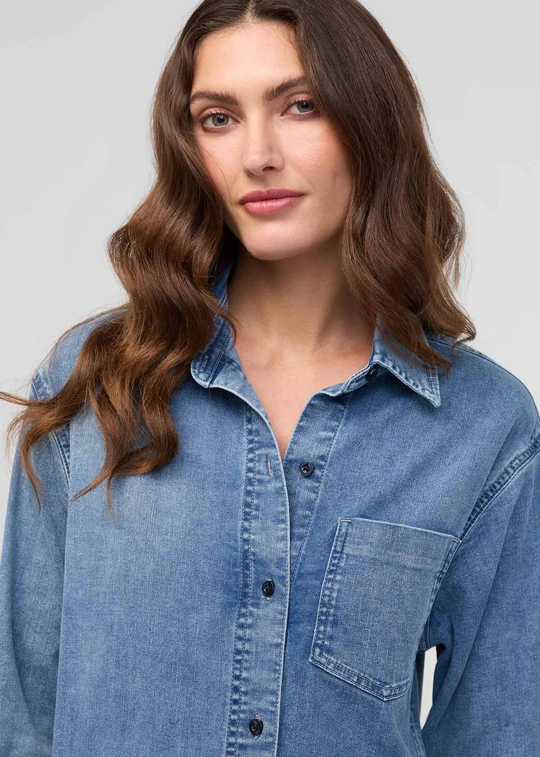 Du/er FEMMES ROBE CHEMISE PERFORMANCE DENIM LITE