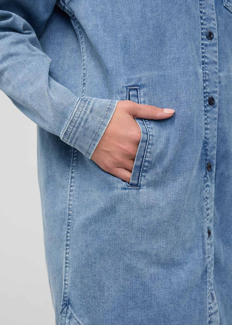 Du/er WOMEN'S PERFORMANCE DENIM LITE SHIRT DRESS