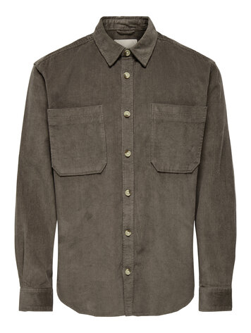 Only & Sons HOMMES SALP CORD LS SHIRT FALCON