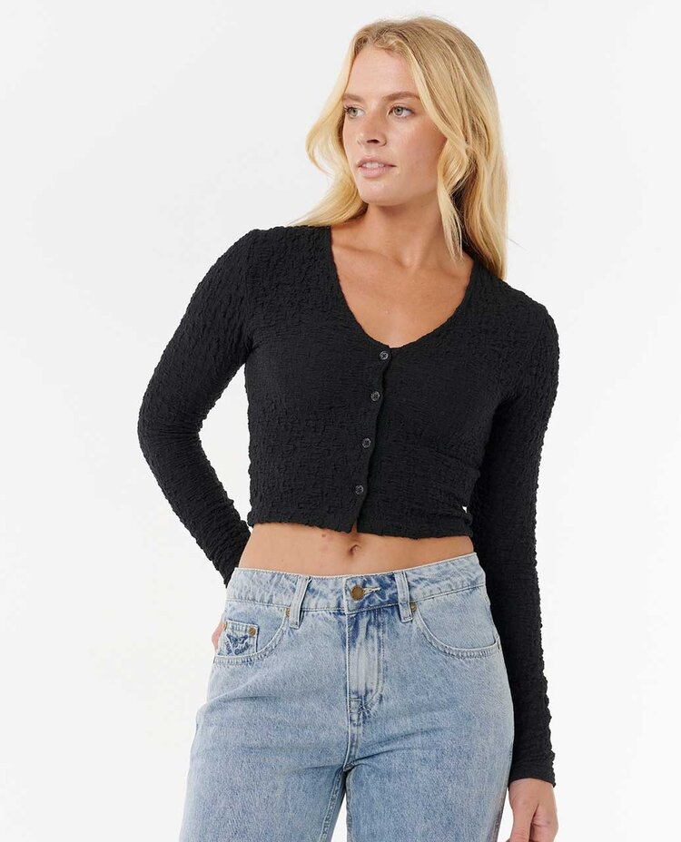 RIP CURL WOMEN'S SUNSET LUAU TEXTURE LONG SLEEVE TEE