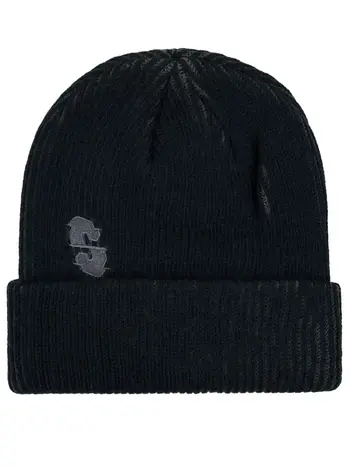 Souvenir MEN'S TWO TONE RIB BEANIE BLACK