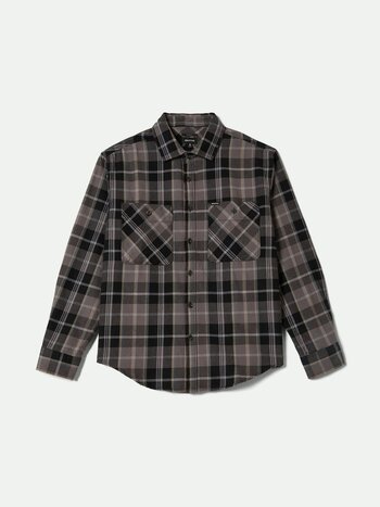 Brixton HOMMES VINTAGE WASH FLANNEL LS BLACK/CHARCOAL BEIGE/SLATE