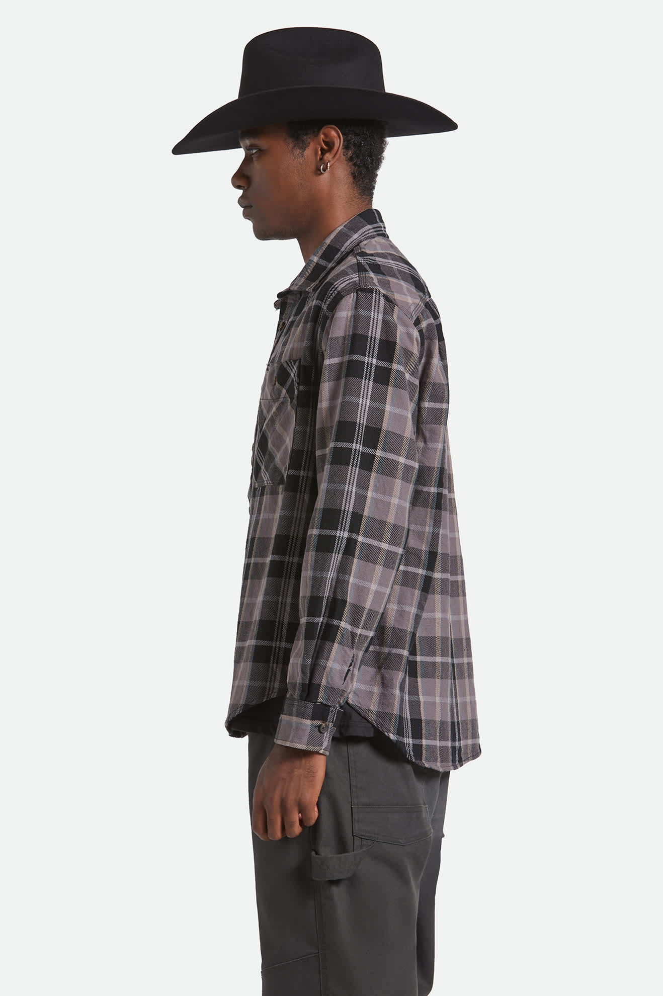 Brixton MEN'S VINTAGE WASH FLANNEL LS