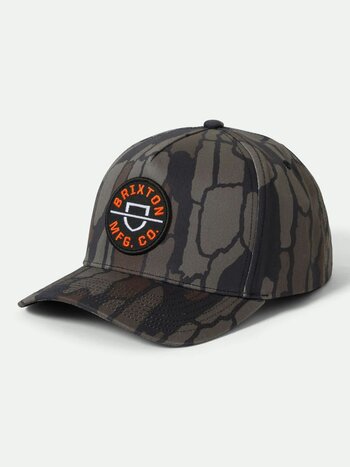 Brixton MEN'S CREST NETPLUS SNAPBACK BARK CAMO