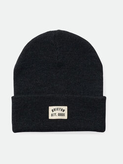 Brixton MEN'S WOODBURN WATCH CAP BEANIE WASHED BLACK