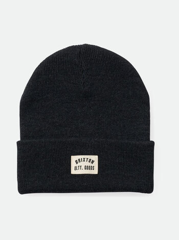 Brixton MEN'S WOODBURN WATCH CAP BEANIE WASHED BLACK