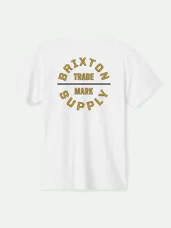 Brixton MEN'S OATH V STANDARD T-SHIRT WHITE/MUSTARD/CHARCOAL