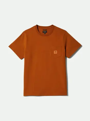 Brixton HOMMES UNION HW BOXY POCKET T-SHIRT RUSTIC CARAMEL