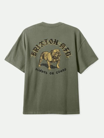 Brixton HOMMES BAUER HW RELAXED T-SHIRT OLIVE SURPLUS CLASSIC WASH