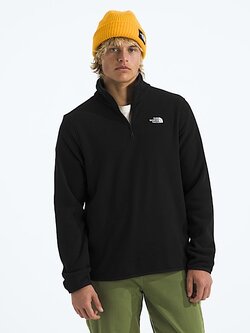 THE NORTH FACE MEN'S GLACIER FLEECE 1/4 ZIP JACKET TNF BLACK