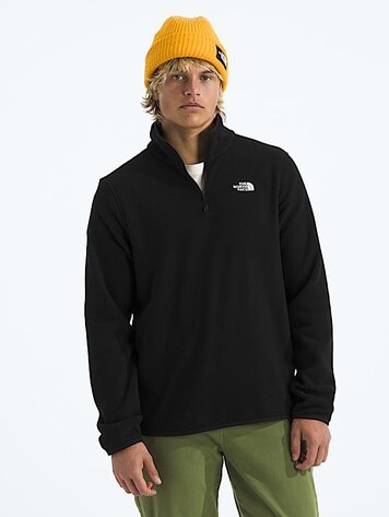 THE NORTH FACE HOMMES GLACIER FLEECE 1/4 ZIP JACKET TNF BLACK