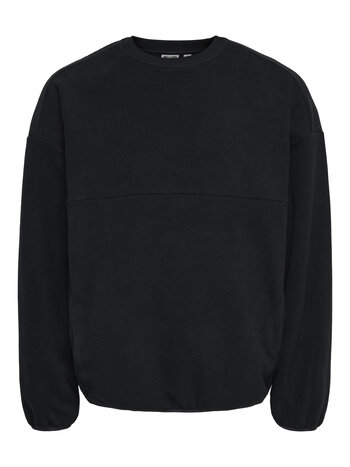 Only & Sons MEN'S AKEEM RLX CREW JET BLACK