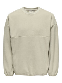 Only & Sons HOMMES AKEEM RLX CREW SILVER LINING