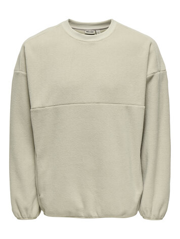 Only & Sons MEN'S AKEEM RLX CREW SILVER LINING