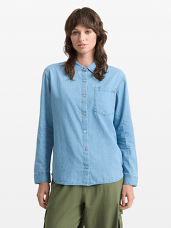 Volcom WOMEN'S LIVED IN BUTTON UP CHAMBRAY