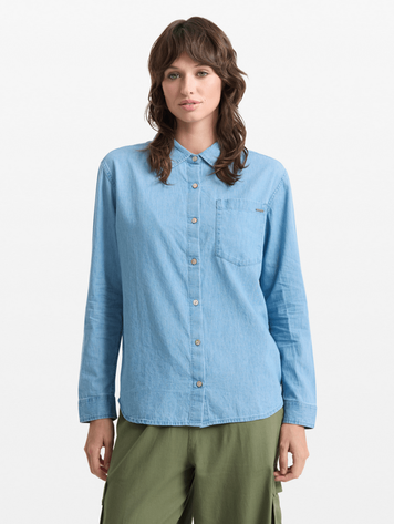 Volcom FEMMES LIVED IN BUTTON UP CHAMBRAY