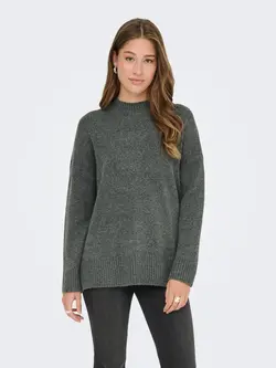 Only WOMEN'S HAZEL HIGHNECK KNITTED PULLOVER BALSAM GREEN
