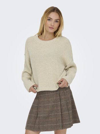 Only MALLY LS SWEATER WHITECAP GRAY