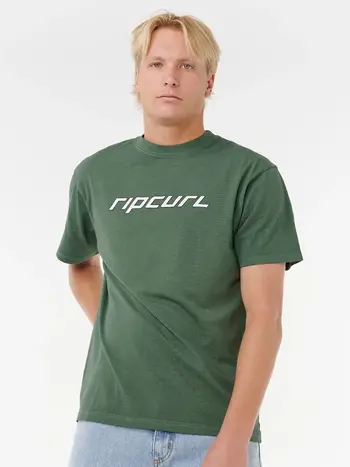 RIP CURL HOMMES NU DOSED LOOSE TEE MOUNTAIN GREEN