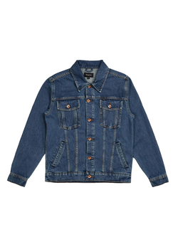 Brixton HOMMES CABLE DENIM JACKET WORN INDIGO
