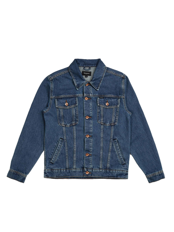 Brixton HOMMES CABLE DENIM JACKET WORN INDIGO