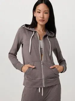 Vuori WOMEN'S HALO PERFORMANCE HOODIE 2.0 HUCKLEBERRY HEATHER