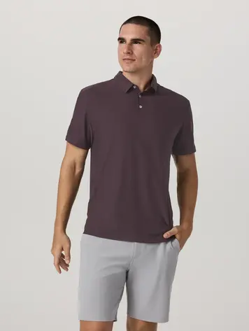 Vuori HOMMES STRATO TECH POLO RAISIN HEATHER