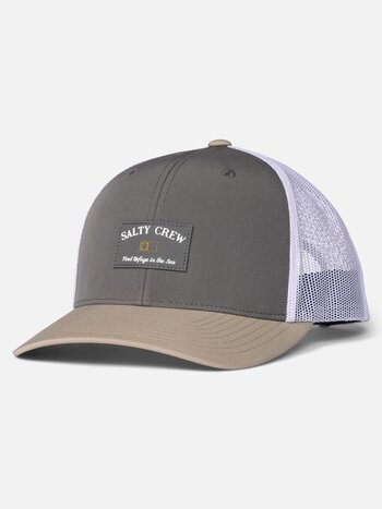 Salty crew MEN'S STEADFAST RETRO TRUCKER HAT GREY/TAN