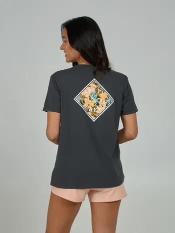 Salty crew WOMEN'S TIPPET FILL BOYFRIEND TEE CHARCOAL