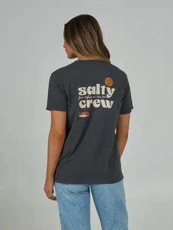 Salty crew FEMMES SMALL BITE BOYFRIEND TEE CHARCOAL