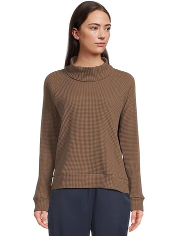 THE NORTH FACE WOMEN'S CHABOT MOCK NECK SMOKEY BROWN