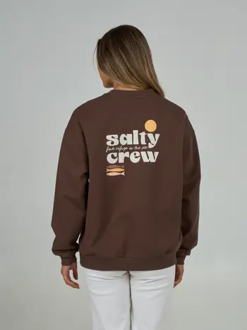 Salty crew WOMEN'S SMALL BITE CREW ESPRESSO