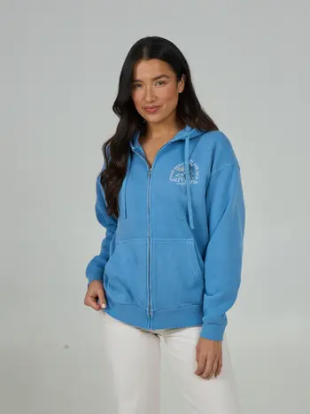 Salty crew FEMMES SURF CLUB ZIP HOODIE MARINE BLUE