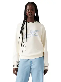 Levis WOMEN'S HERITAGE SPORT CREWNECK SWEATSHIRT ARCHIVAL SCRIPT