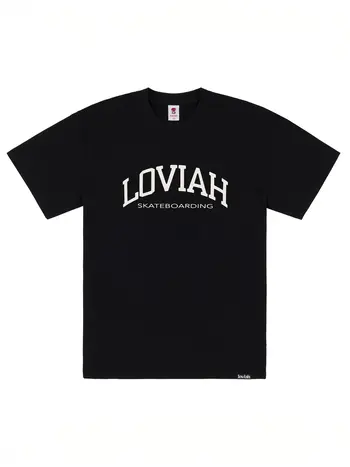 LOVIAH MEN'S UNIVERSITY T-SHIRT BLACK