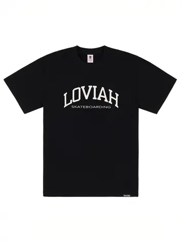 LOVIAH MEN'S UNIVERSITY T-SHIRT BLACK