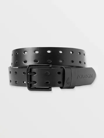 Volcom TWO SPIKE LEATHER BELT BLACK