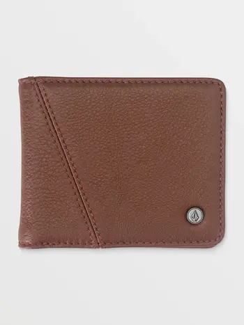 Volcom PORTEFEUILLE PAY-A-PAL LEATHER BIFOLD BROWN