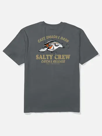 Salty crew HOMMES CAST LIFE CLASSIC SS TEE CHARCOAL