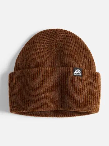 AUTUMN MEN'S SIMPLE SOLID BEANIE BROWN
