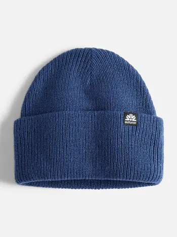 AUTUMN MEN'S SIMPLE SOLID BEANIE DEEP OCEAN