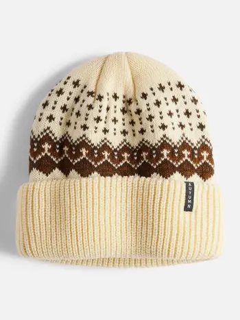 AUTUMN MEN'S FAIRISLE BEANIE EGGSHELL