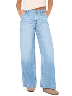 Roxy FEMMES KALANI 2 WIDE LEG DENIM PANTS SEA CLEARLY