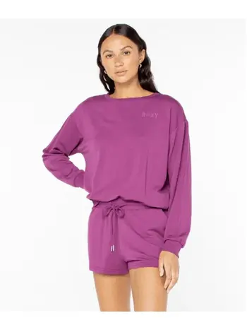 Roxy WOMEN'S SURFING BY MOONLIGHT CREWNECK AMARANTH